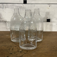 Série de 3 vases en verre bullé