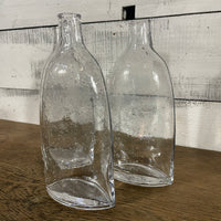 Série de 3 vases en verre bullé