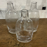 Série de 3 vases en verre bullé