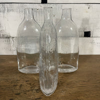 Série de 3 vases en verre bullé