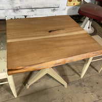 Table industrielle hauteur réglable bois massif