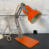 Lampe de bureau vintage articulée orange