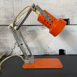 Lampe de bureau vintage articulée orange