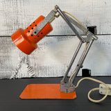 Lampe de bureau vintage articulée orange