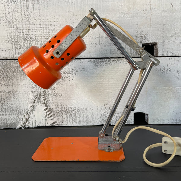 Lampe de bureau vintage articulée orange – DECO & CREA